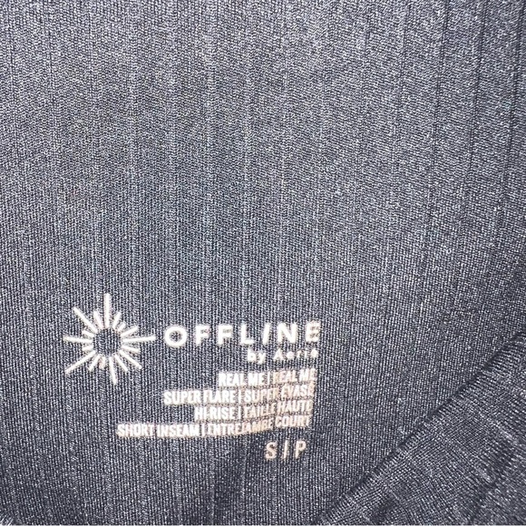 OFFLINE By Aerie Real Me High Waisted Crossover Super Flare Legging Small - Picture 8 of 13